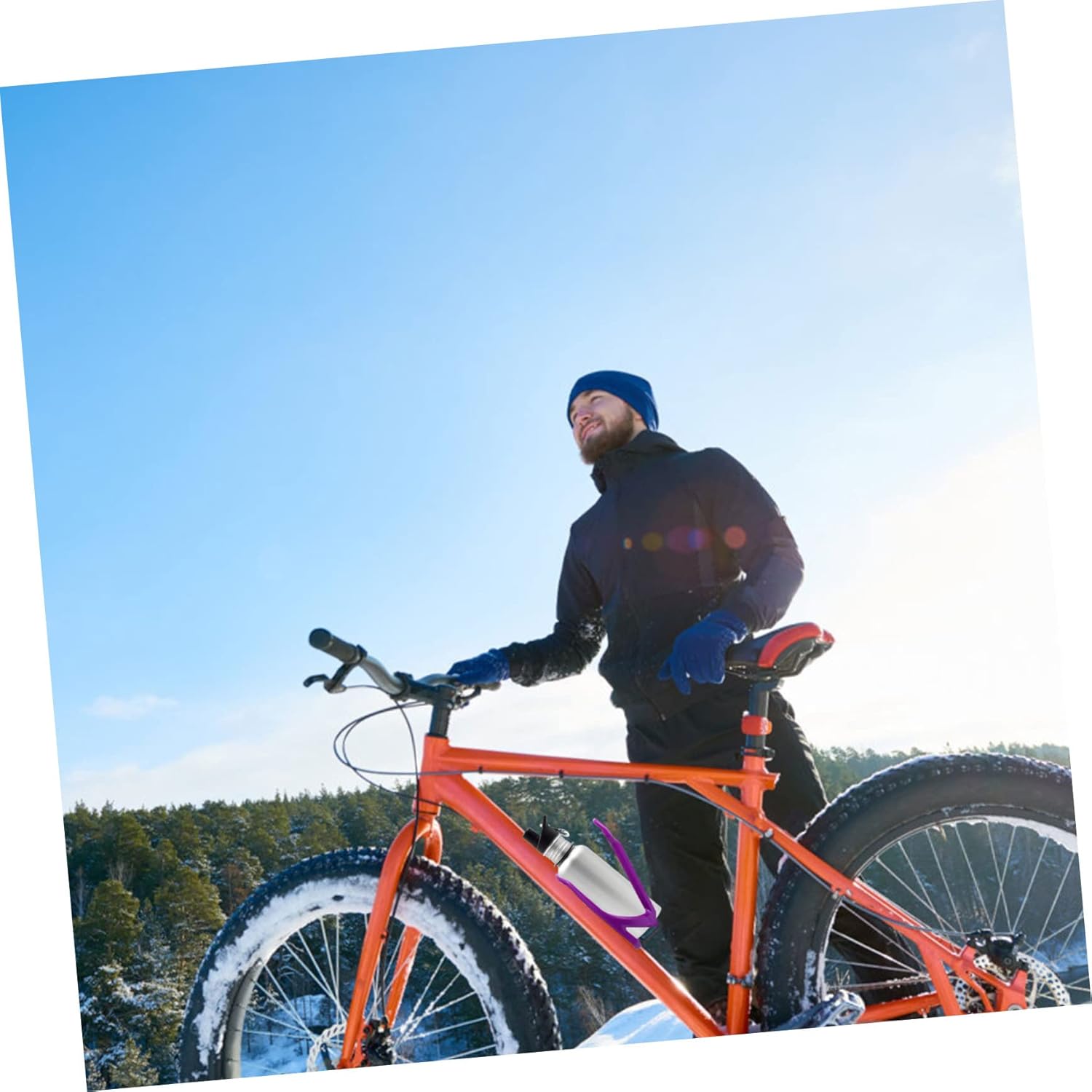 Porte Bidon Velo - BicycleBottleHolder™ - Violet - Velo Sympa qc